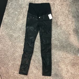 Maternity leather pants